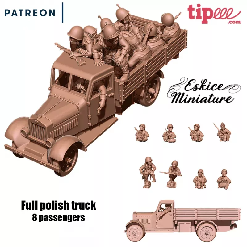 Camion Polonais avec 8 passagers