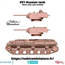 Miniatur eines russischen KV1 Panzers in 15mm, 20mm, 28mm