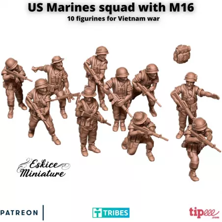 10 Figurines de US Marines avec M16
