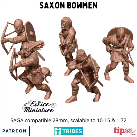 5 soldats saxons avec arcs