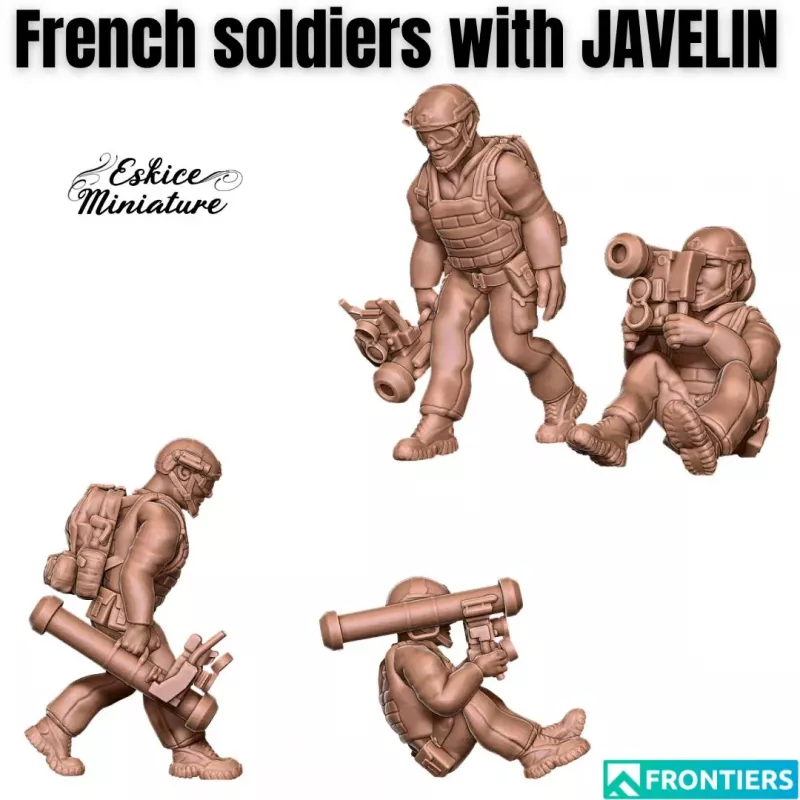 2 Soldats Français avec Lance-Roquettes JAVELIN