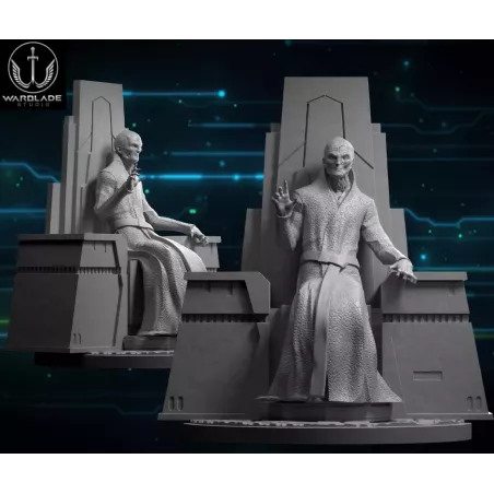 Snoke-Figur auf seinem Tro für Star Wars Shatterpoint Brettspiel